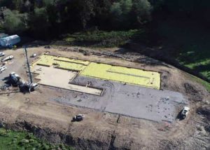 The concrete pad for the new elk valley casino